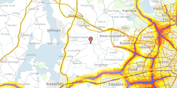 Trafikstøjkort på Store Valbyvej 276, 3670 Veksø Sjælland