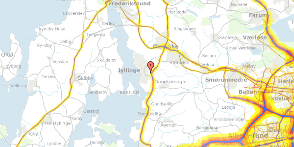 Trafikstøjkort på Stenkrogen 5, 4040 Jyllinge