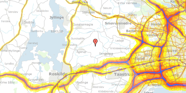 Trafikstøjkort på Ved Kæret 3, 4000 Roskilde