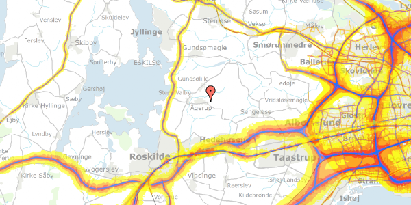 Trafikstøjkort på Ågerupvej 47C, 4000 Roskilde