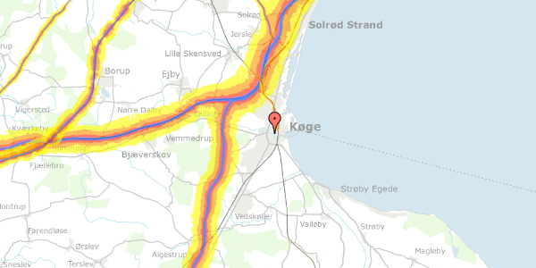 Trafikstøjkort på Blegdammen 23, 4600 Køge