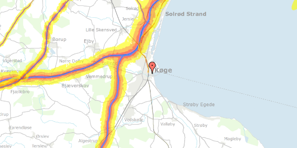 Trafikstøjkort på Havnen 19C, 4600 Køge