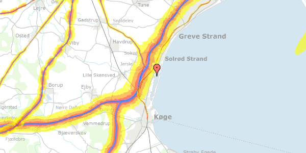 Trafikstøjkort på Havstokken 14, 4600 Køge