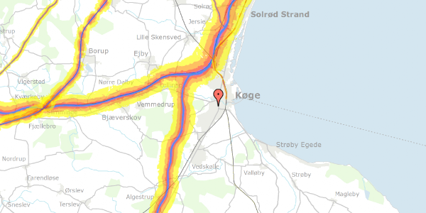 Trafikstøjkort på Parkvej 56, 2. th, 4600 Køge