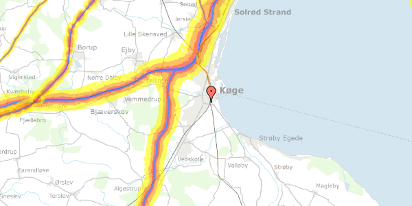 Trafikstøjkort på Robenheje 2, 4600 Køge