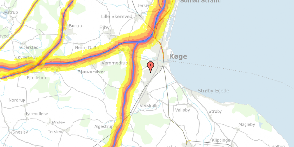 Trafikstøjkort på Søsvinget 167, 4600 Køge