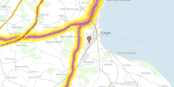 Trafikstøjkort på Søsvinget 307, 4600 Køge