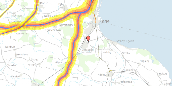 Trafikstøjkort på Tingvej 8, 4681 Herfølge