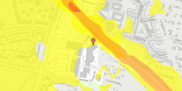 Trafikstøjkort på Ølbycenter 5, 1. b, 4600 Køge