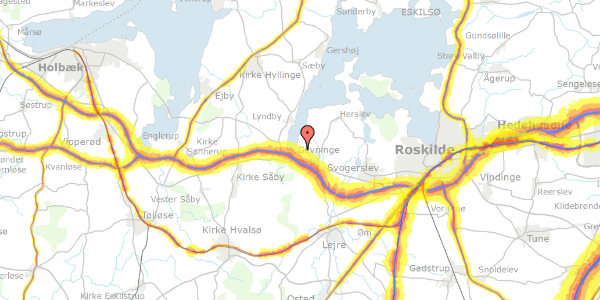 Trafikstøjkort på Birkevang 4, 4000 Roskilde