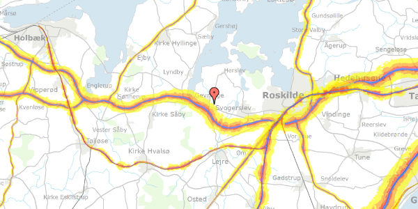 Trafikstøjkort på Gevninge Bygade 15, 4000 Roskilde