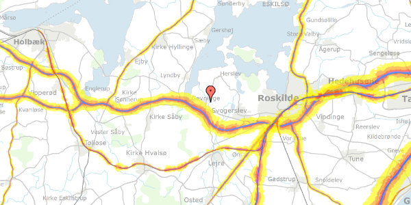 Trafikstøjkort på Gevninge Bygade 43C, 4000 Roskilde