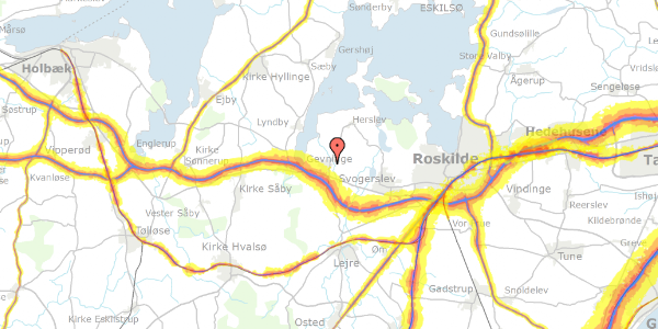 Trafikstøjkort på Gevninge Bygade 51, 4000 Roskilde