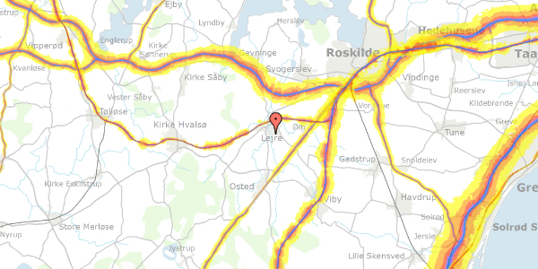 Trafikstøjkort på Gammel Byvej 17, 4320 Lejre