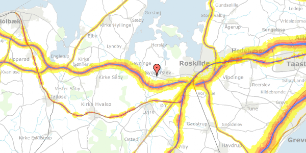 Trafikstøjkort på Kornerup Landevej 27, 4000 Roskilde