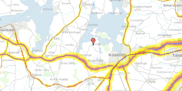 Trafikstøjkort på Herslev Bygade 7, 4000 Roskilde