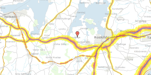 Trafikstøjkort på Herslevvej 3, 4000 Roskilde