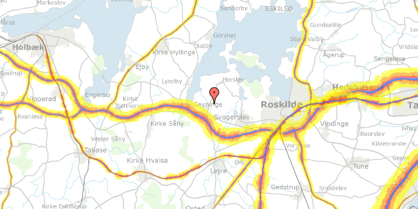 Trafikstøjkort på Herslevvej 7, 4000 Roskilde