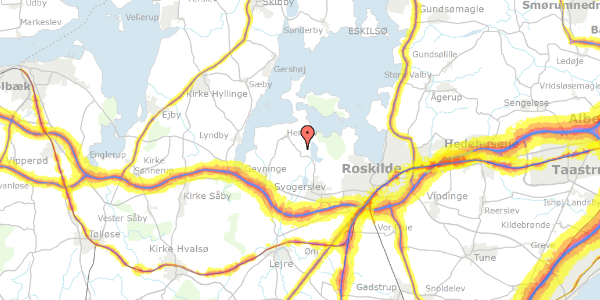 Trafikstøjkort på Kattingevej 29, 4000 Roskilde