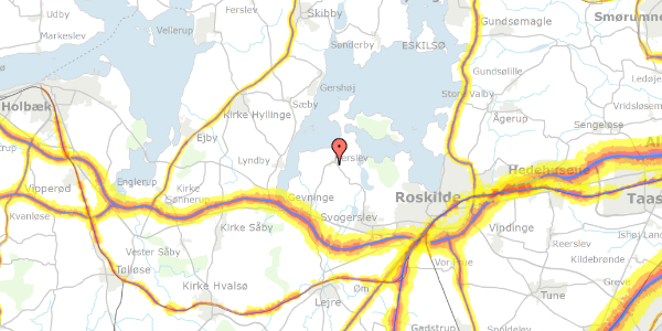 Trafikstøjkort på Kildevang 9, 4000 Roskilde