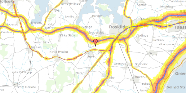 Trafikstøjkort på Ledreborg Alle 12, 4320 Lejre