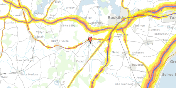 Trafikstøjkort på Lejrevej 19, 4320 Lejre