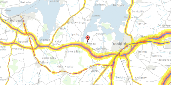 Trafikstøjkort på Mariendalsvej 1, 4000 Roskilde