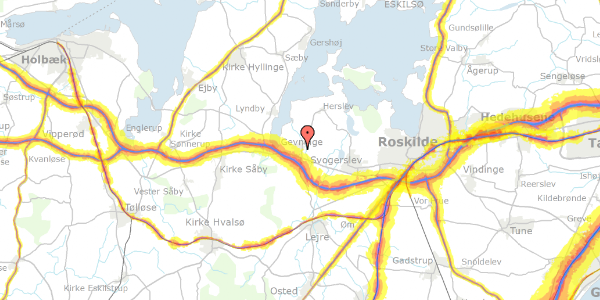 Trafikstøjkort på Nødager 52, 4000 Roskilde