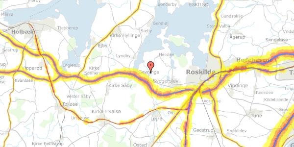 Trafikstøjkort på Nørremarken 4, 4000 Roskilde