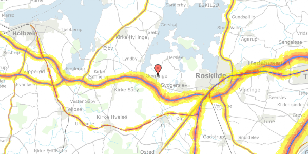 Trafikstøjkort på Nørremarken 19, 4000 Roskilde