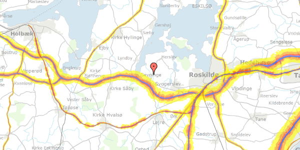 Trafikstøjkort på Oldvejsparken 112, 4000 Roskilde