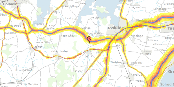 Trafikstøjkort på Orehøjvej 17, 4320 Lejre