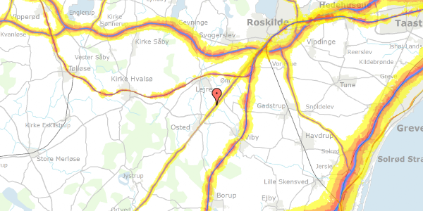 Trafikstøjkort på Rorupvej 15, 4320 Lejre