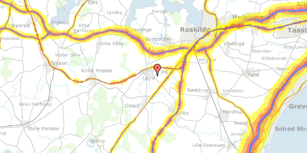 Trafikstøjkort på Rorupvej 52, 4320 Lejre