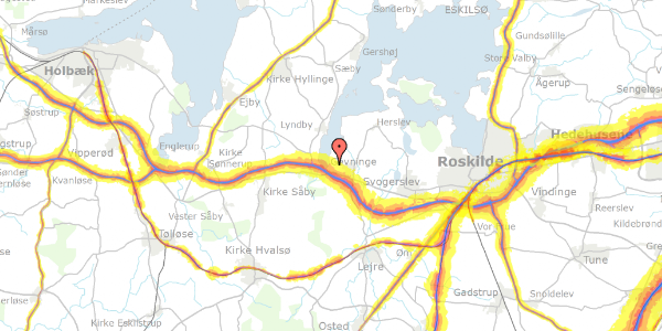 Trafikstøjkort på Strandvang 54, 4000 Roskilde