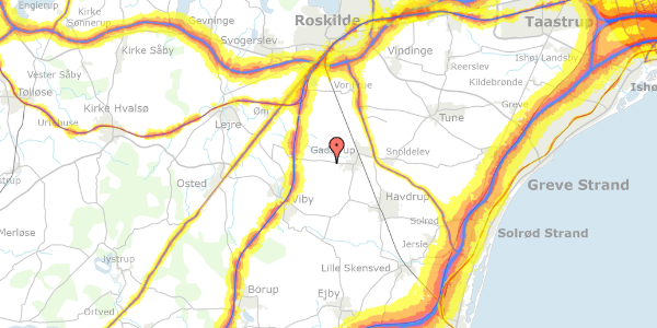 Trafikstøjkort på Ramsøvejen 7, 4621 Gadstrup