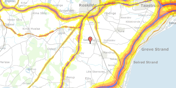 Trafikstøjkort på Ramsøvejen 16, 4621 Gadstrup