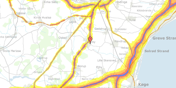 Trafikstøjkort på Tofthøjvej 20, . 105, 4130 Viby Sjælland