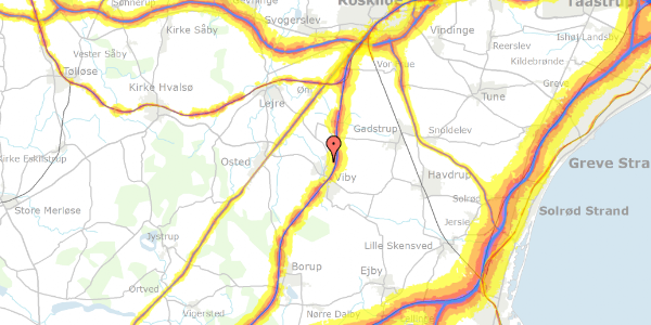 Trafikstøjkort på Vibygårdsvej 10, 4130 Viby Sjælland