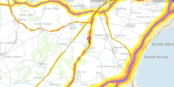 Trafikstøjkort på Vibygårdsvej 30, 4130 Viby Sjælland