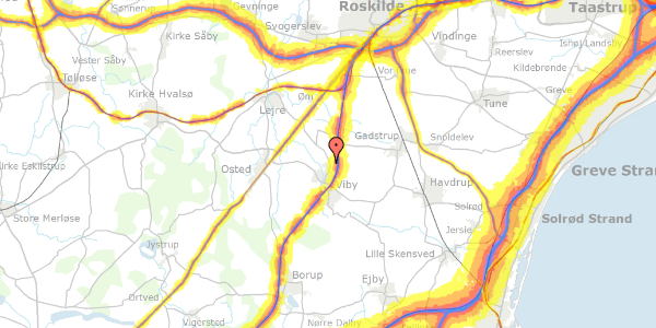 Trafikstøjkort på Vibygårdsvej 52, 4130 Viby Sjælland