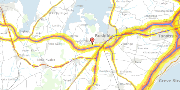 Trafikstøjkort på Aastoften 20, 4000 Roskilde