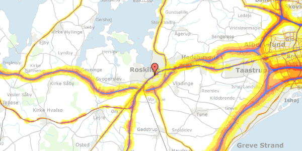 Trafikstøjkort på Algade 28B, 2. th, 4000 Roskilde