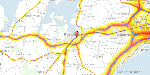 Trafikstøjkort på Algade 34, 1. tv, 4000 Roskilde