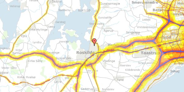 Trafikstøjkort på Assensvej 13, 4000 Roskilde