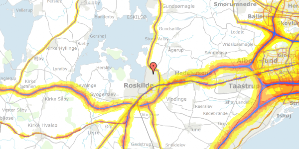 Trafikstøjkort på Assensvej 18, 4000 Roskilde