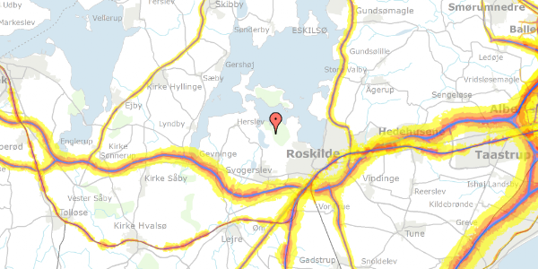 Trafikstøjkort på Boserupvej 101, 4000 Roskilde