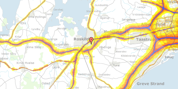 Trafikstøjkort på Bregnevej 20, 4000 Roskilde