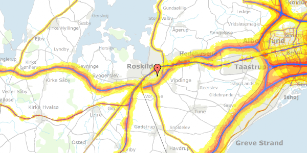 Trafikstøjkort på Bregnevej 31, 4000 Roskilde