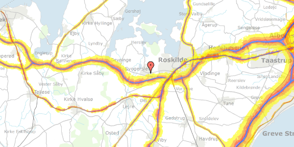 Trafikstøjkort på Brønsager 18, 4000 Roskilde